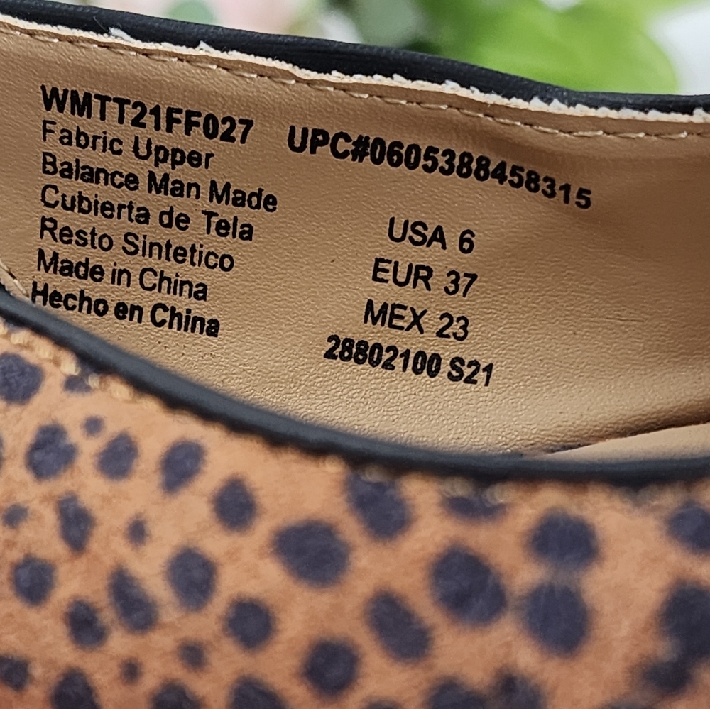 Time and Tru Brown Leopard Slingback Flats.new Condition - Picture 4 of 4